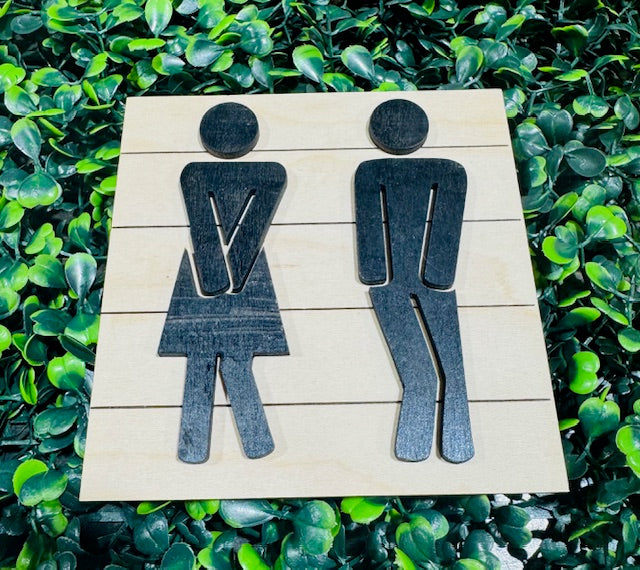 Leaning Sign Insert 4.25" (Bathroom) - STV