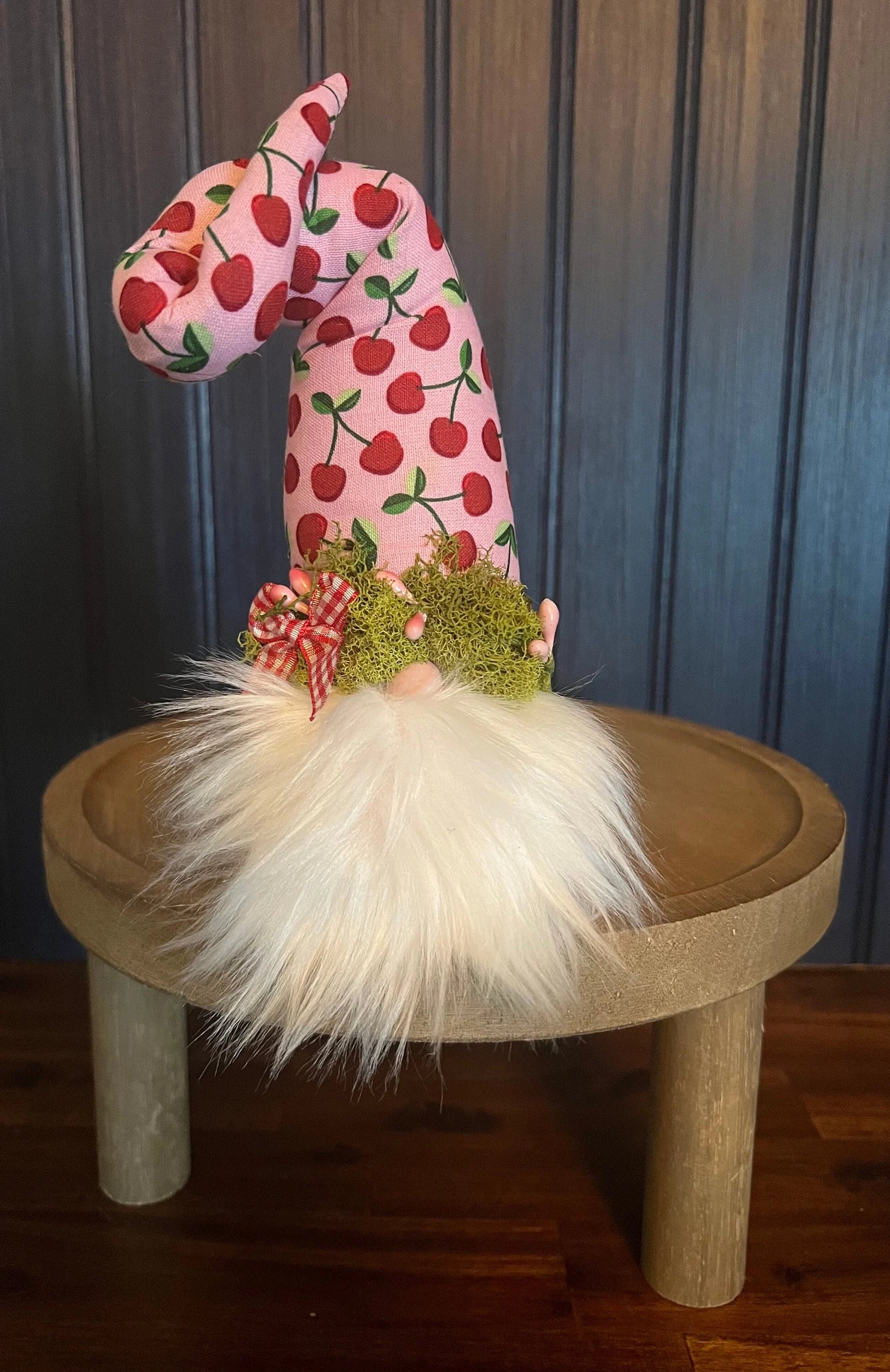 Gnoming Around: Gnome with Cherry-pink Hat & Bow