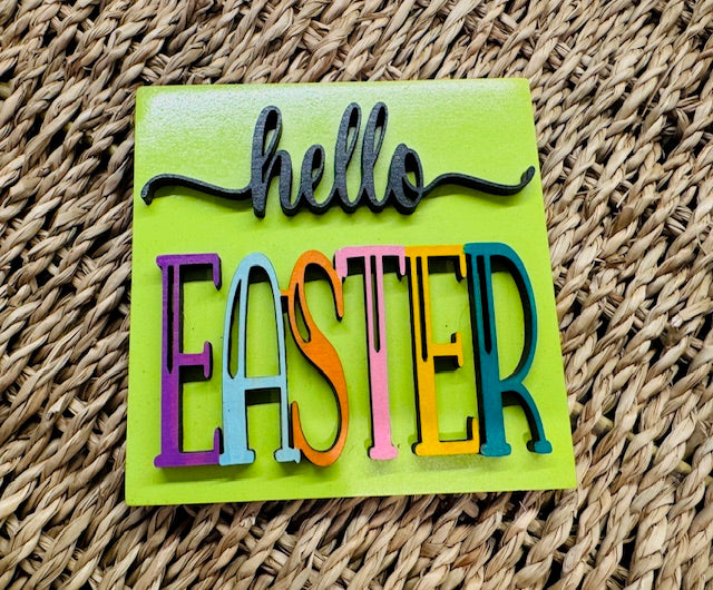Interchangeable Leaning Frame Insert (HELLO EASTER) - STV