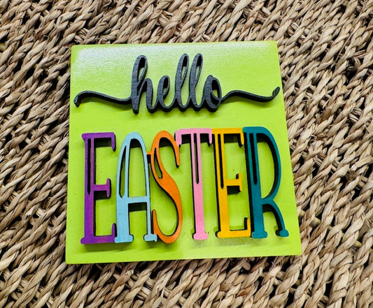 Interchangeable Leaning Frame Insert (HELLO EASTER) - STV