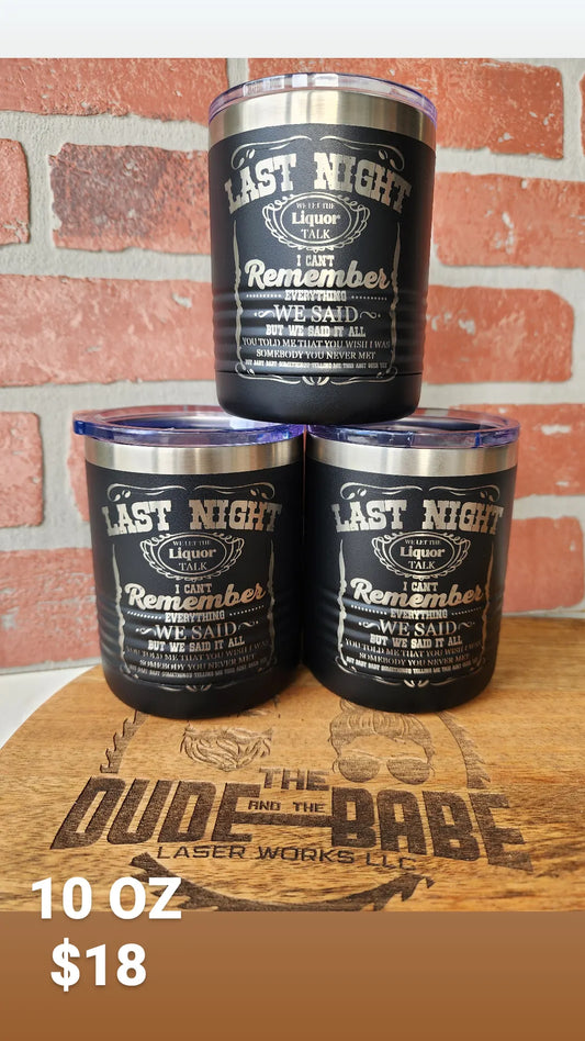 10 OZ Engraved Cup