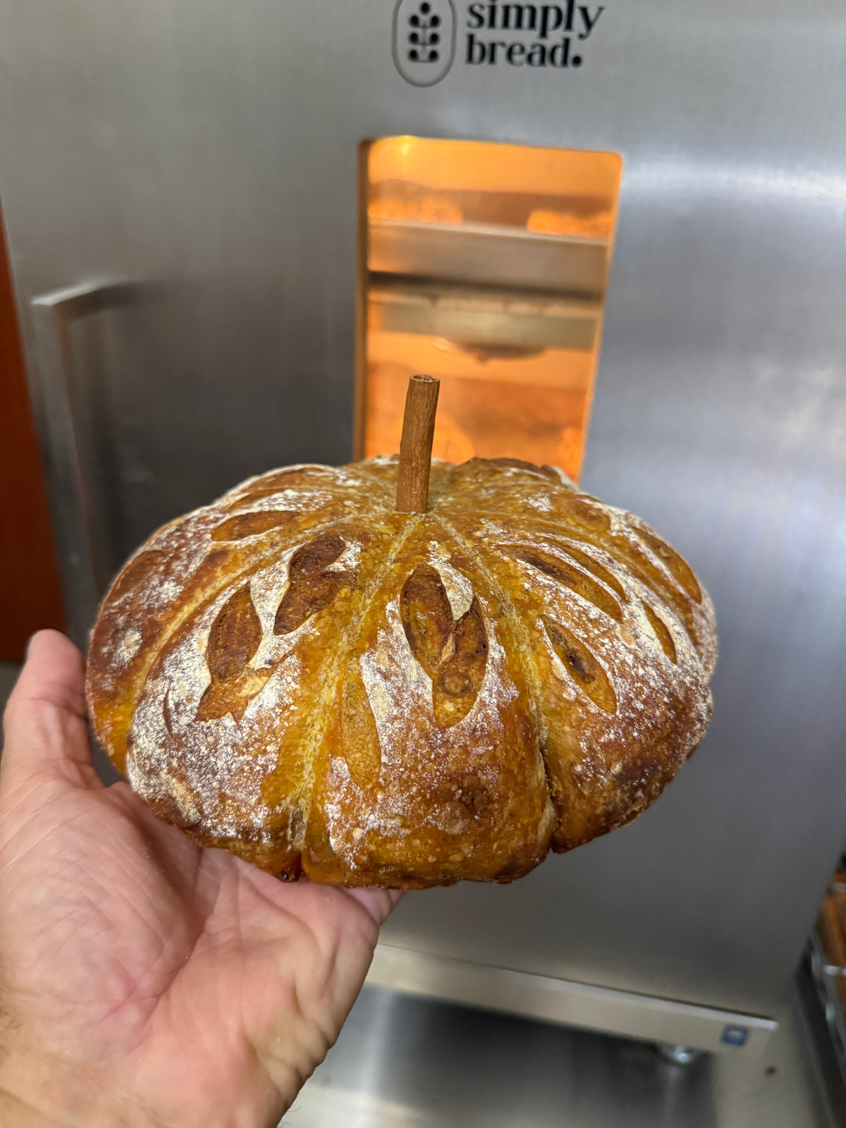 Autumn Swirl Detail (Organic Sourdough Pumpkin Swirl Bread) - PK Sourdough