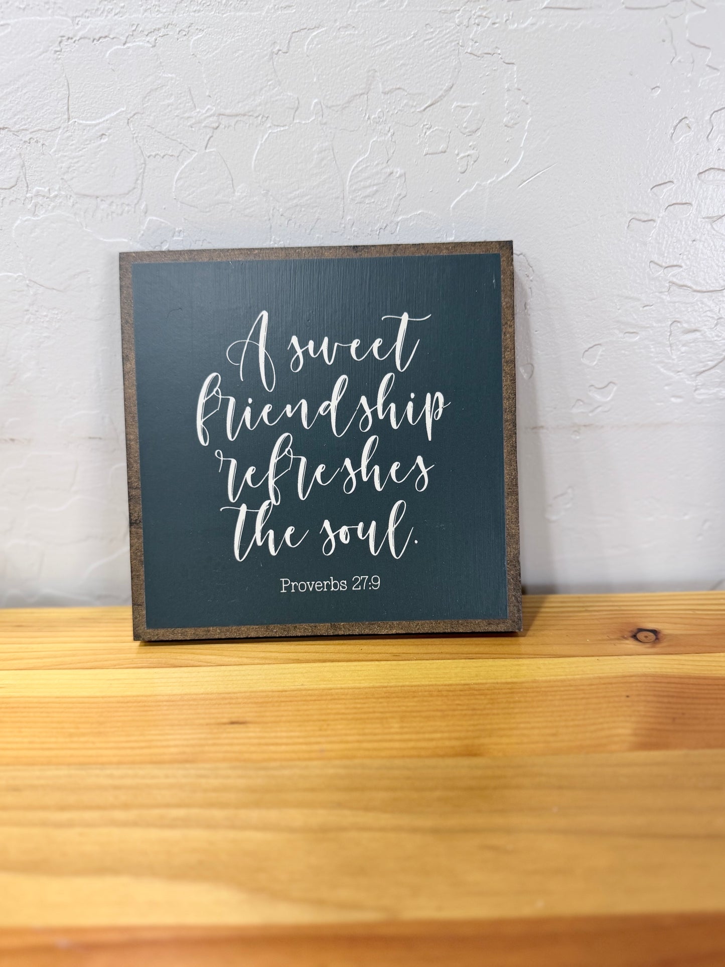 Mini square wood sign- Creations by Beth