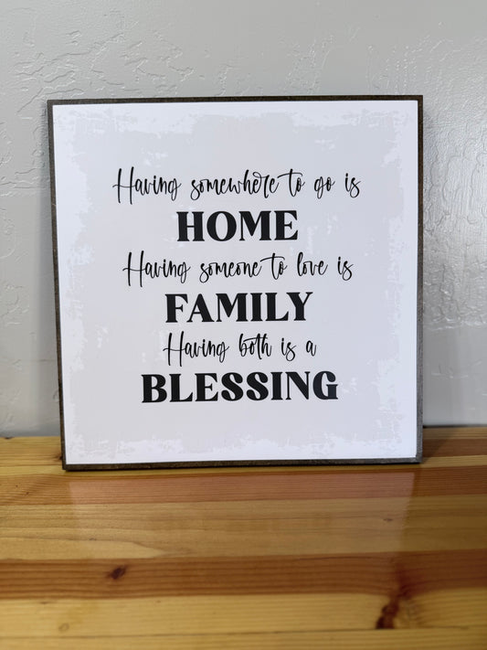 Large Square Wood Sign- Creations by Beth