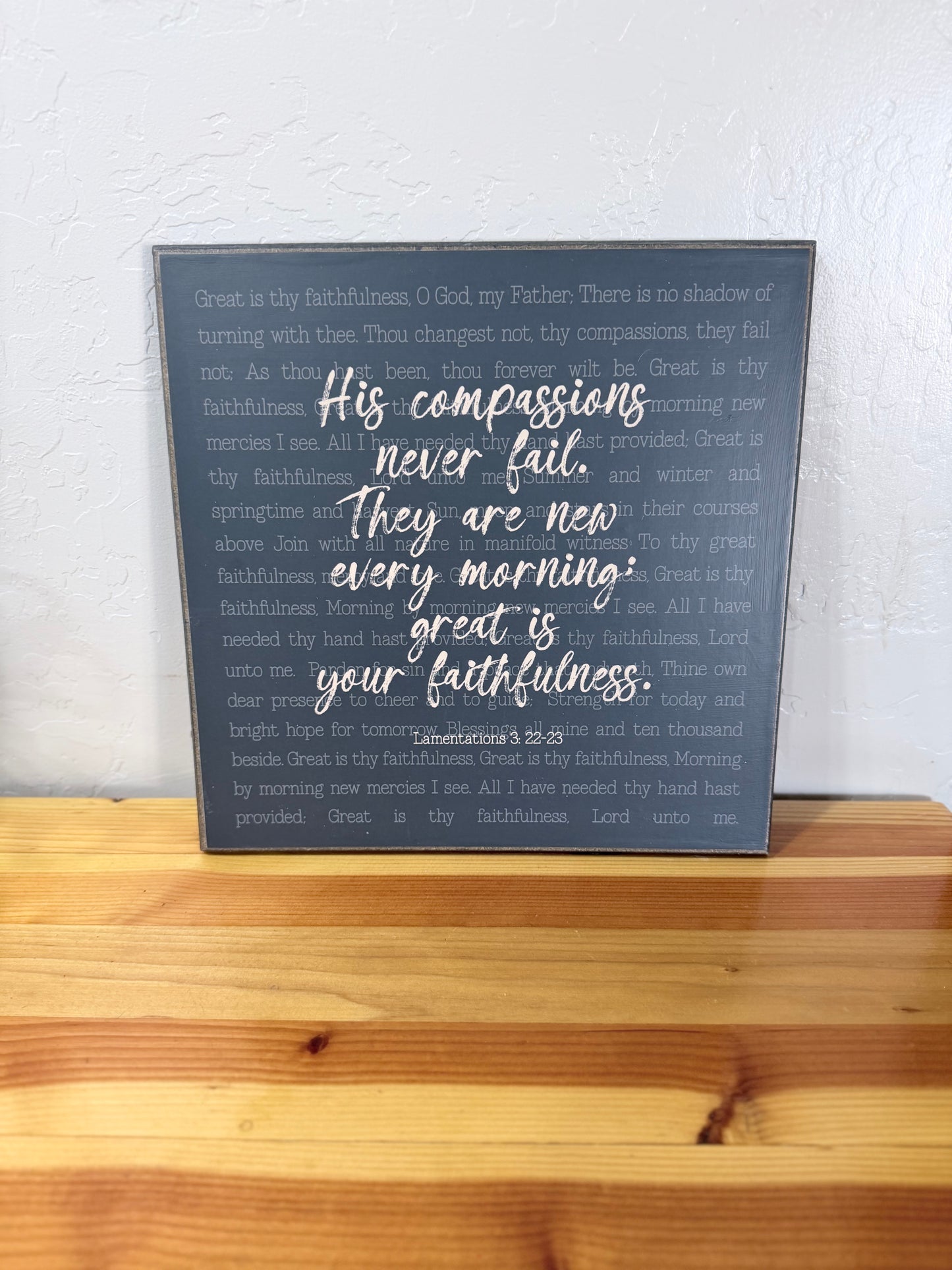 Large Square Wood Sign- Creations by Beth