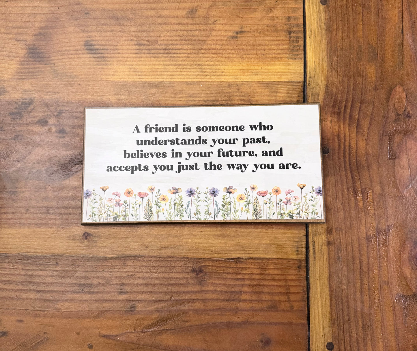 Small rectangular wood sign- Creations by Beth