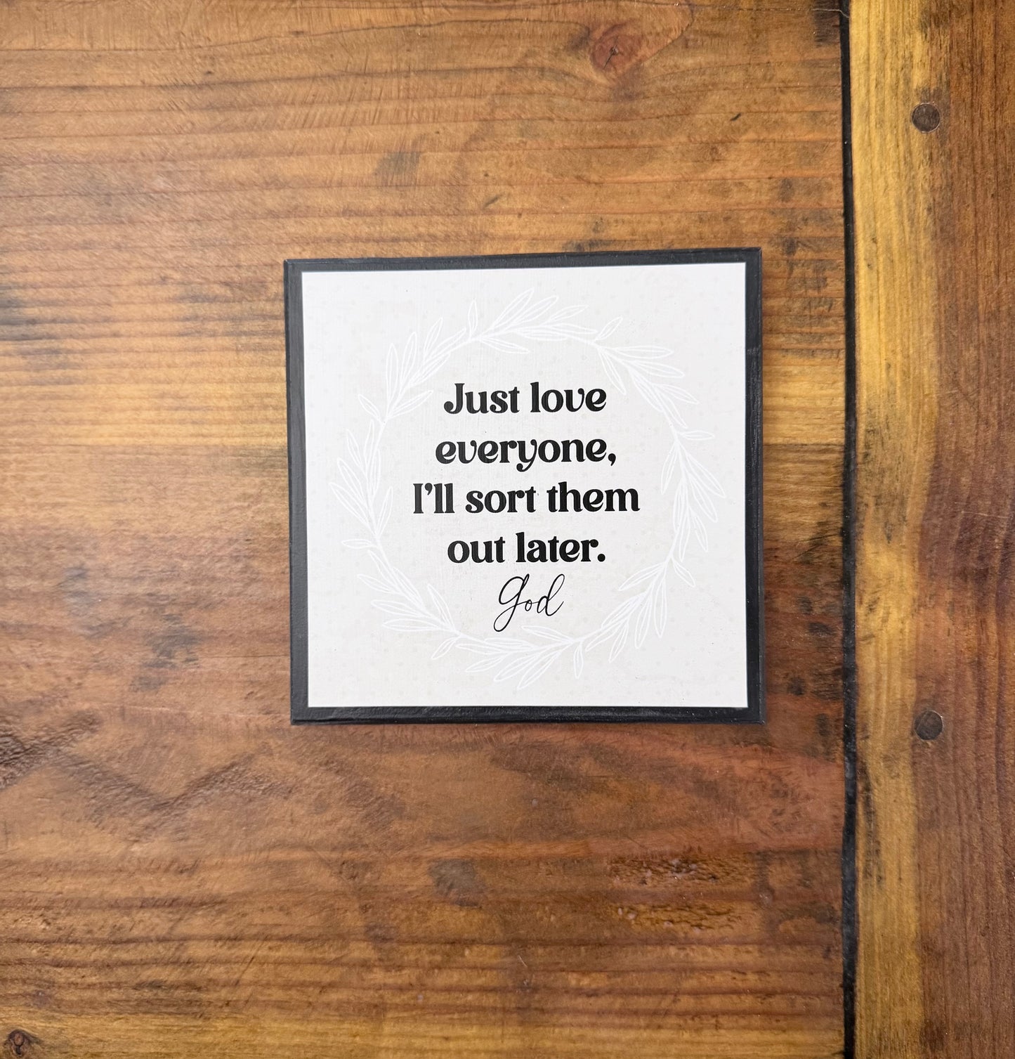 Mini square wood sign- Creations by Beth