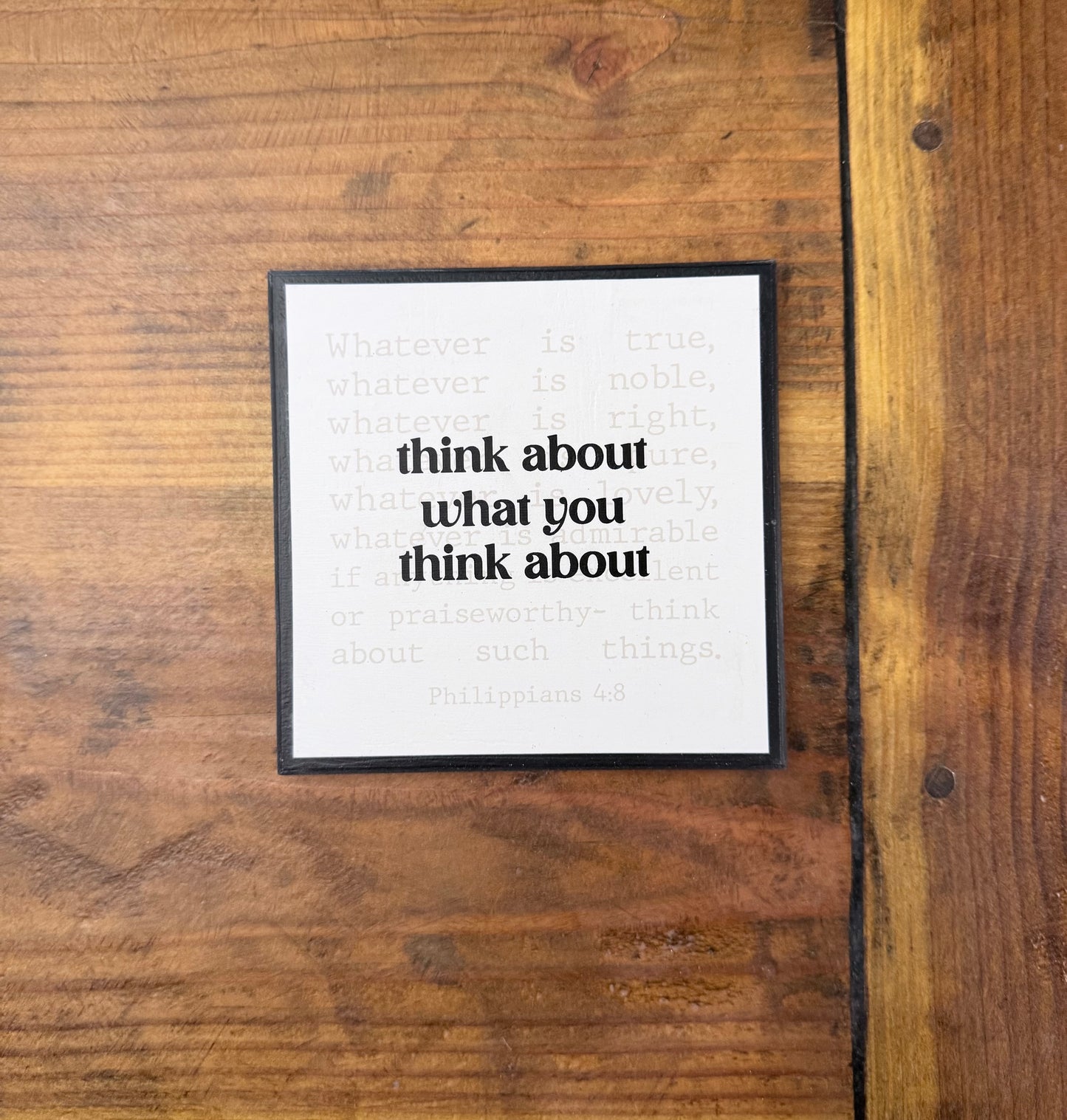 Mini square wood sign- Creations by Beth