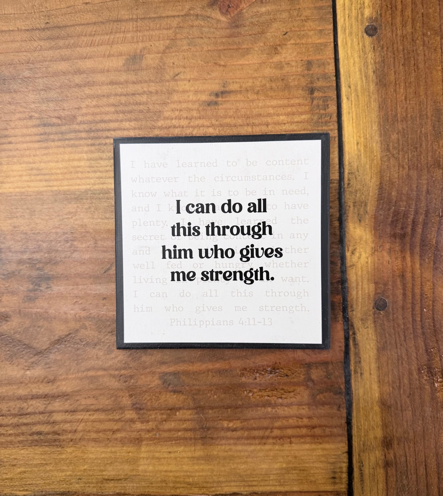 Mini square wood sign- Creations by Beth