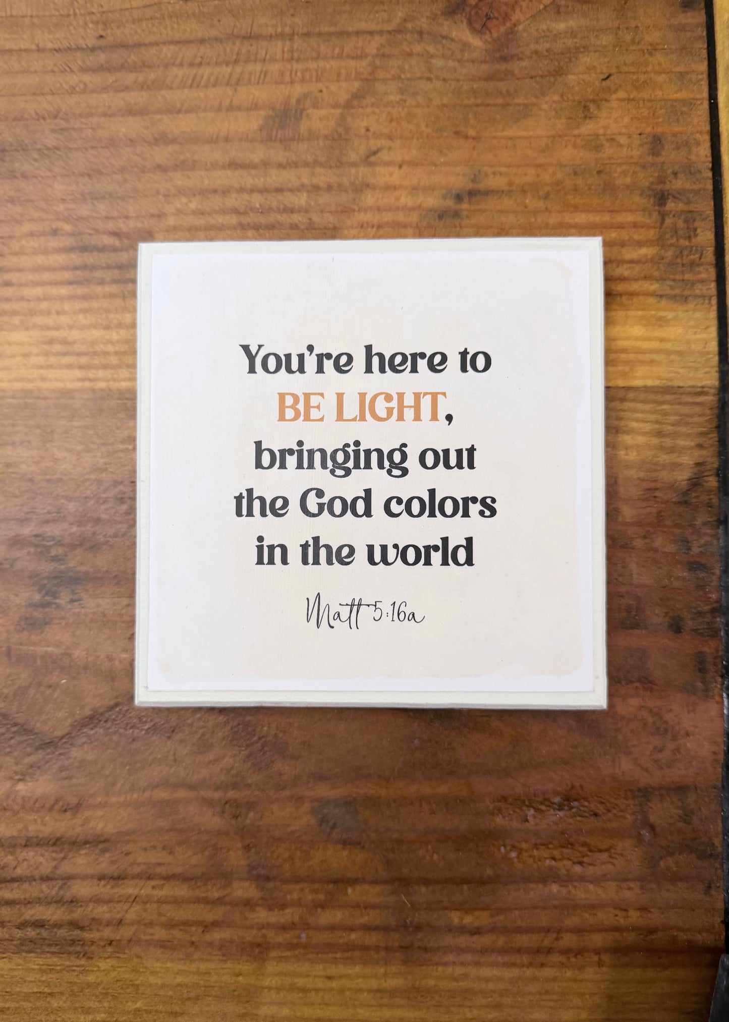 Mini square wood sign- Creations by Beth