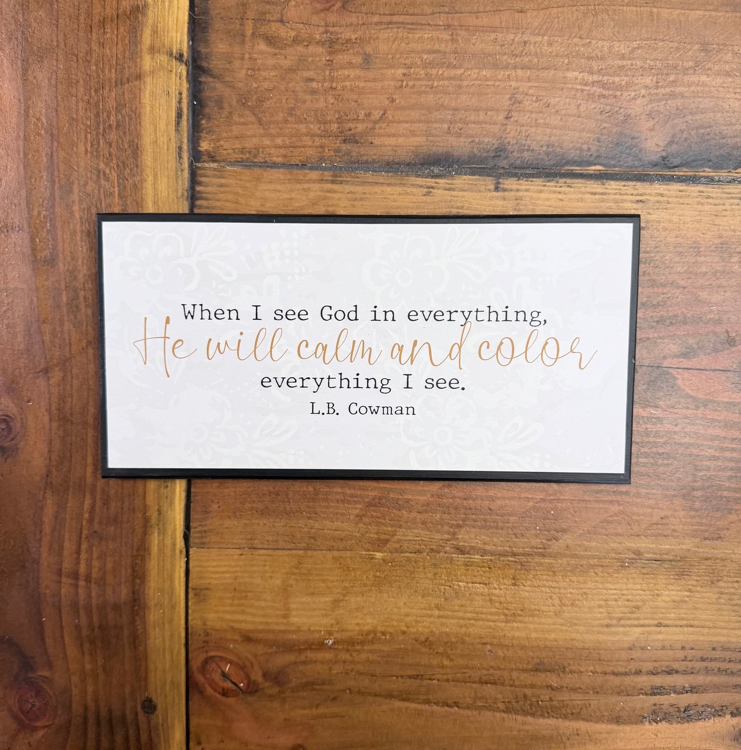 Small rectangular wood sign- Creations by Beth
