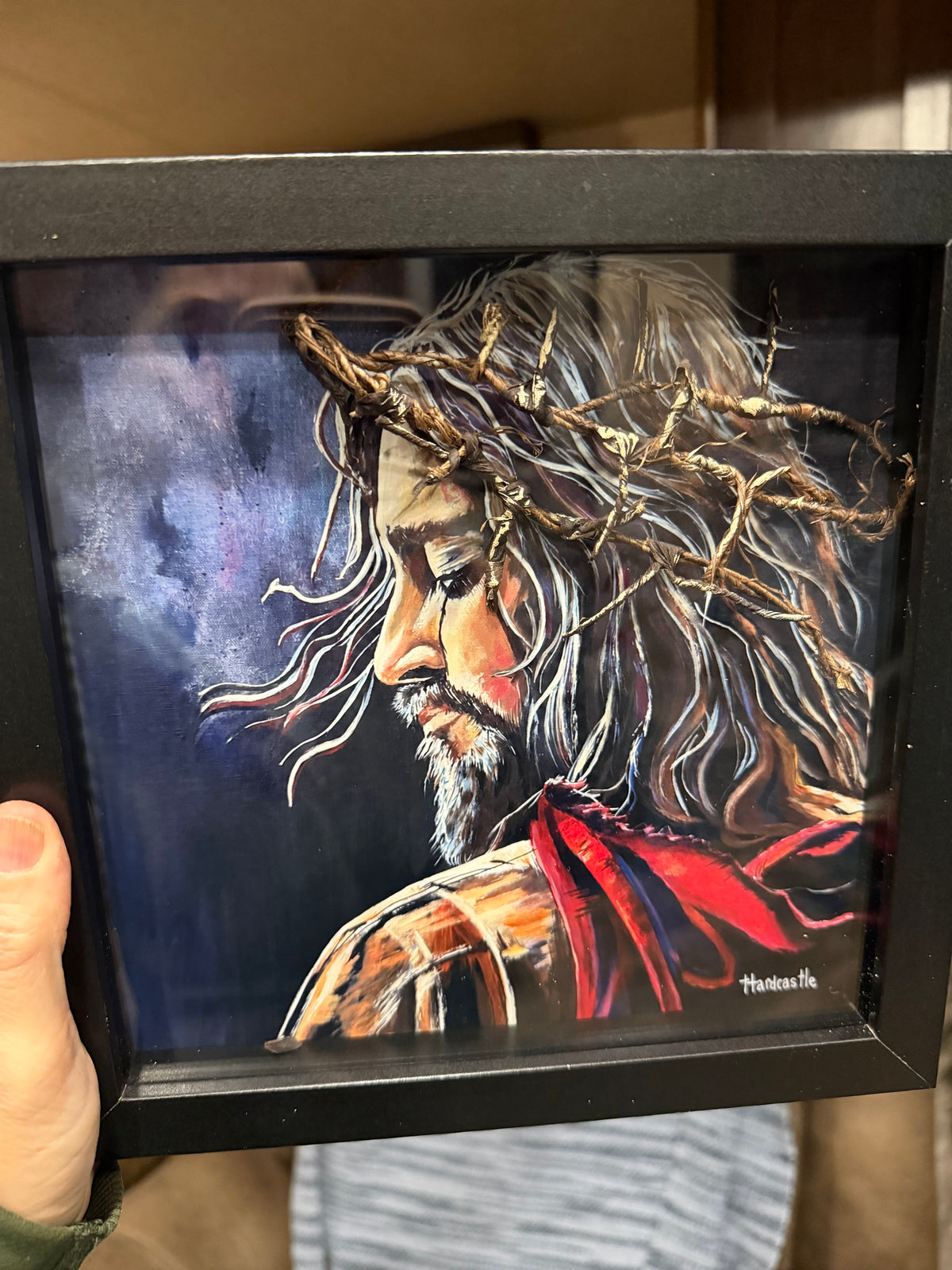 HFB John 19:5 shadow box with crown of thorns