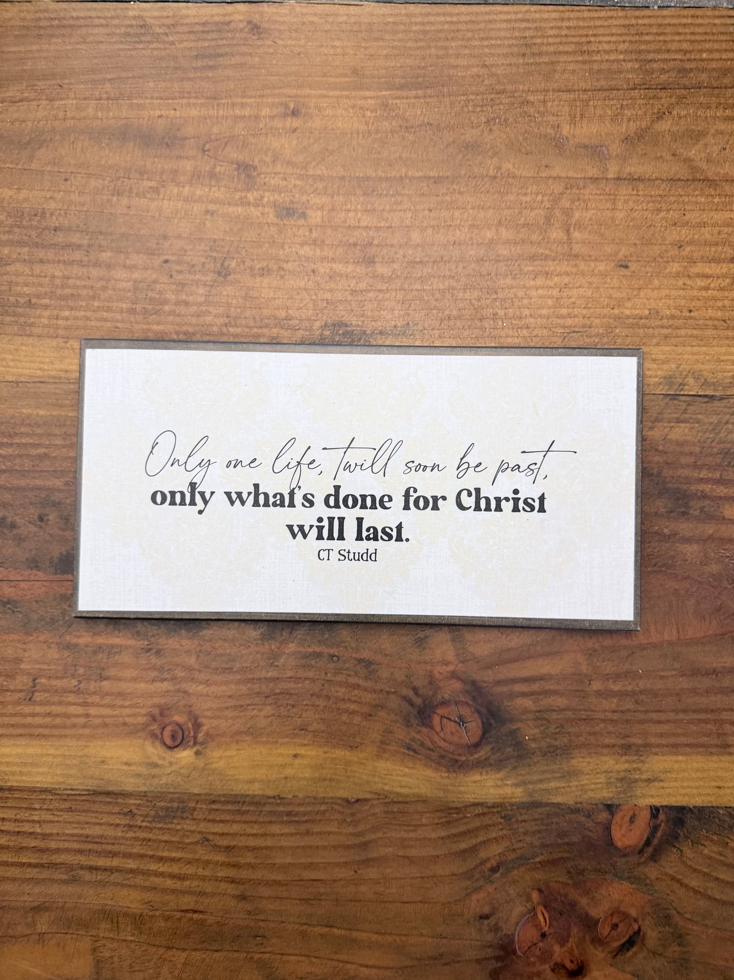 Small rectangular wood sign- Creations by Beth