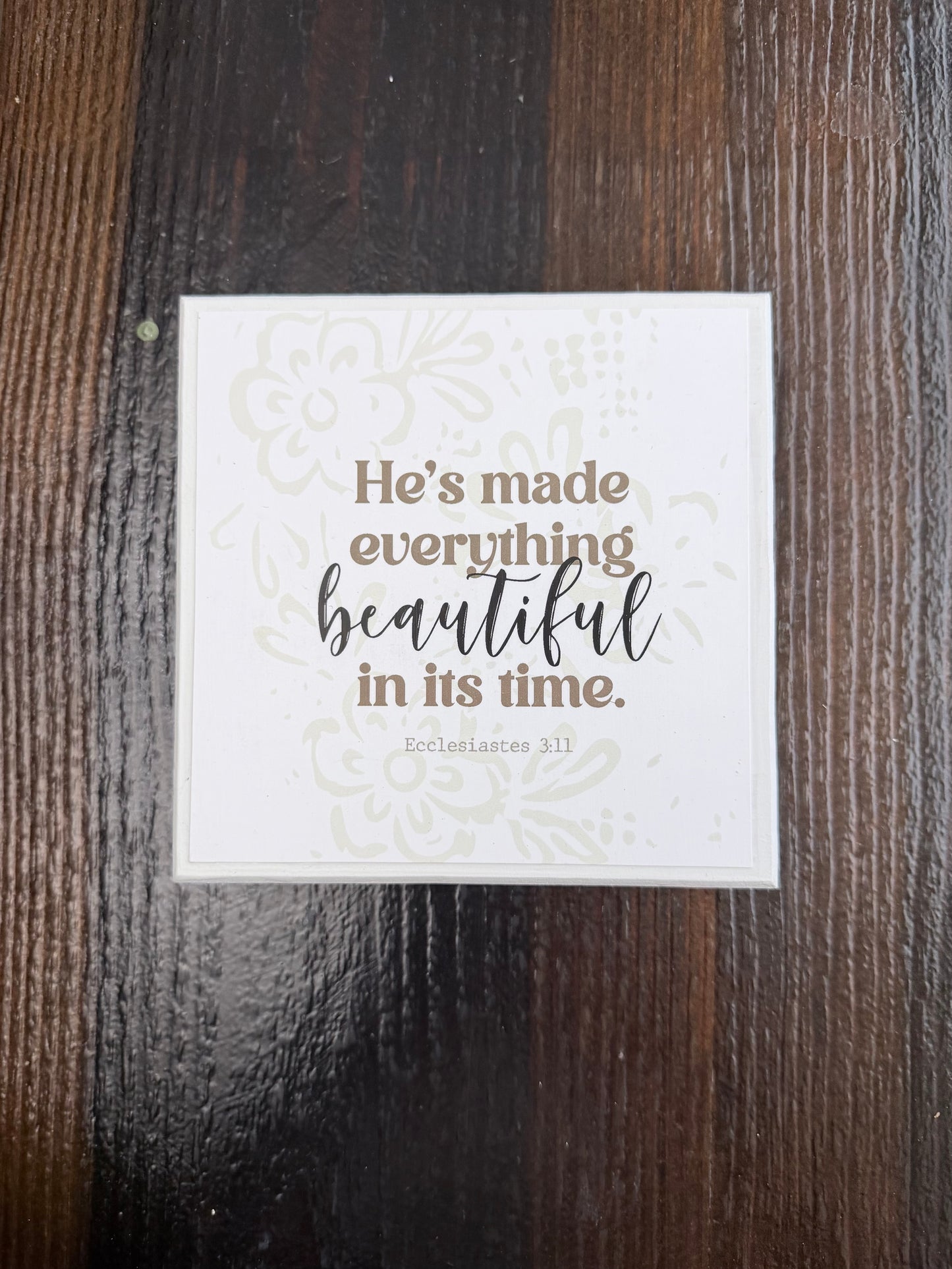 Mini square wood sign- Creations by Beth