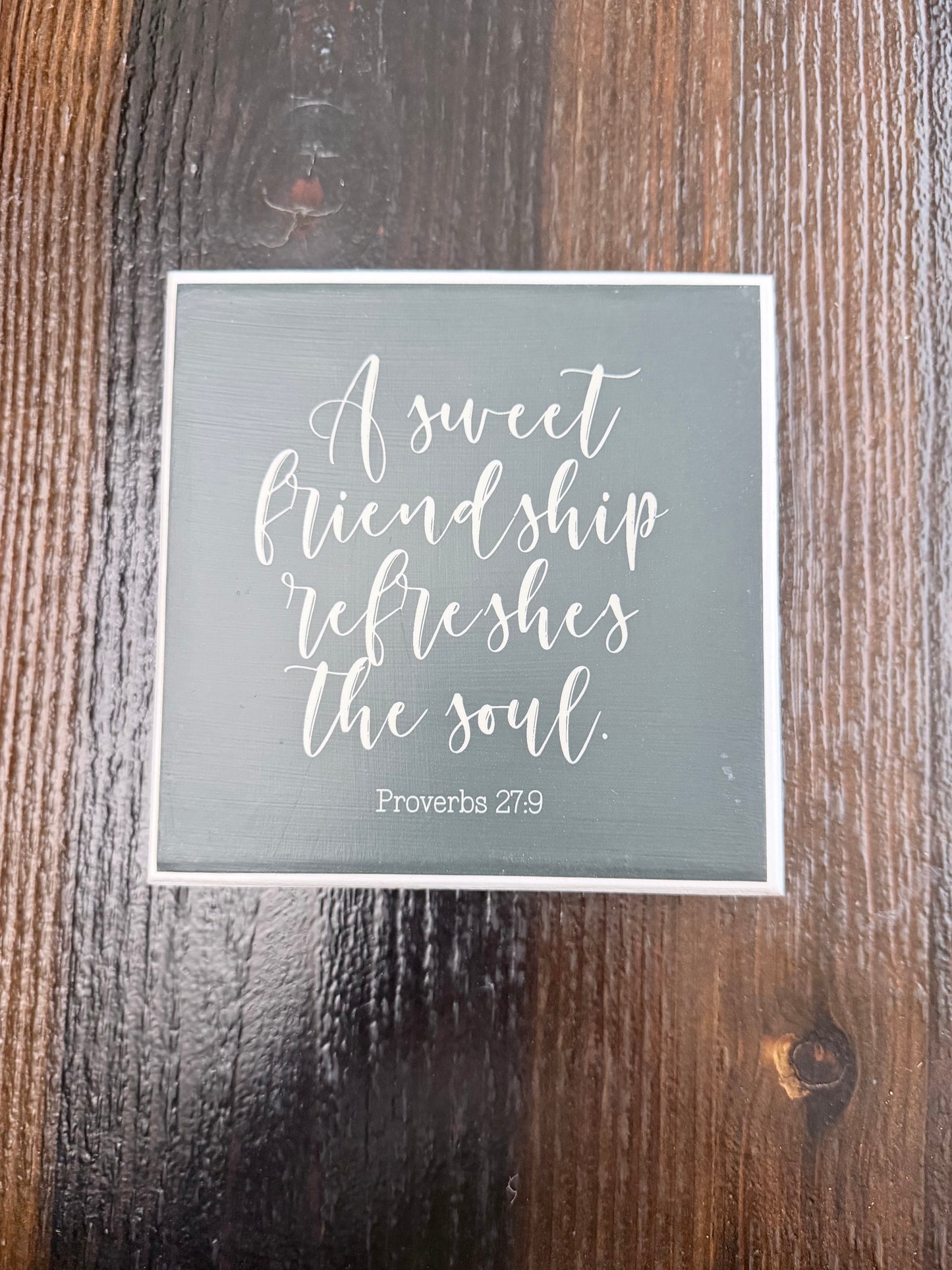 Mini square wood sign- Creations by Beth