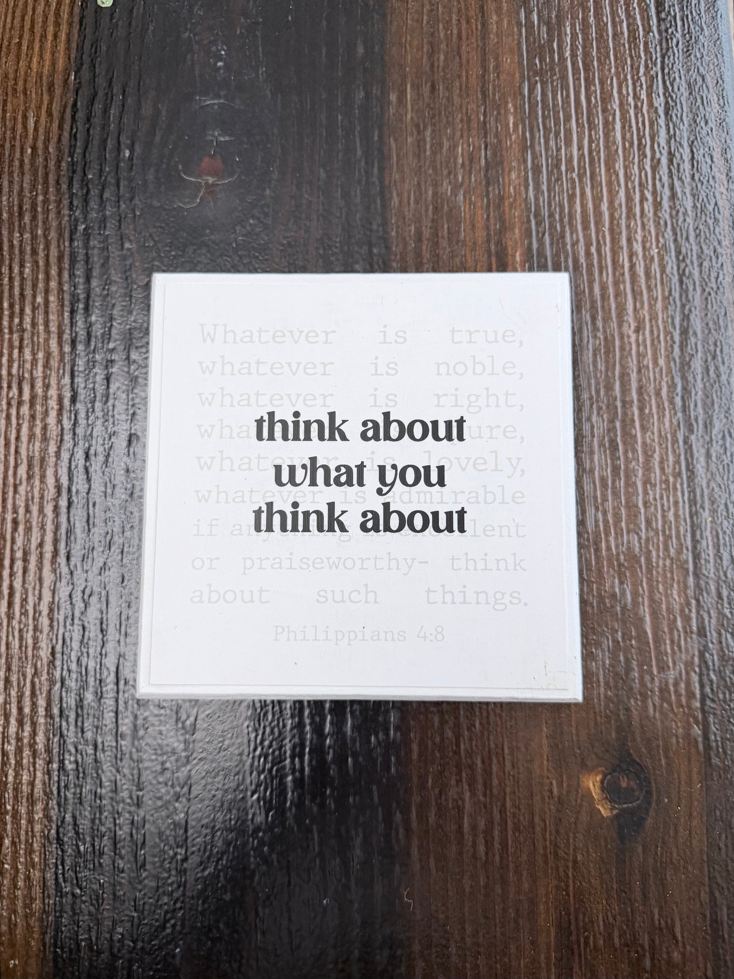 Mini square wood sign- Creations by Beth