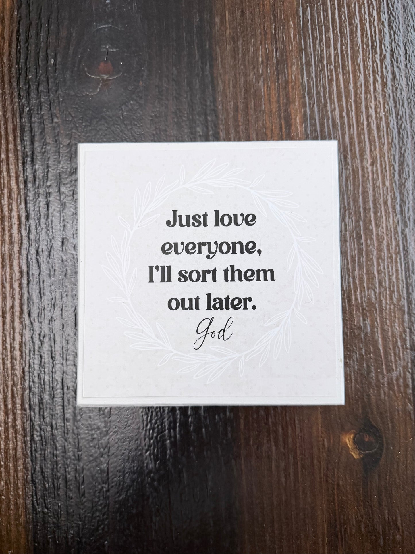 Mini square wood sign- Creations by Beth
