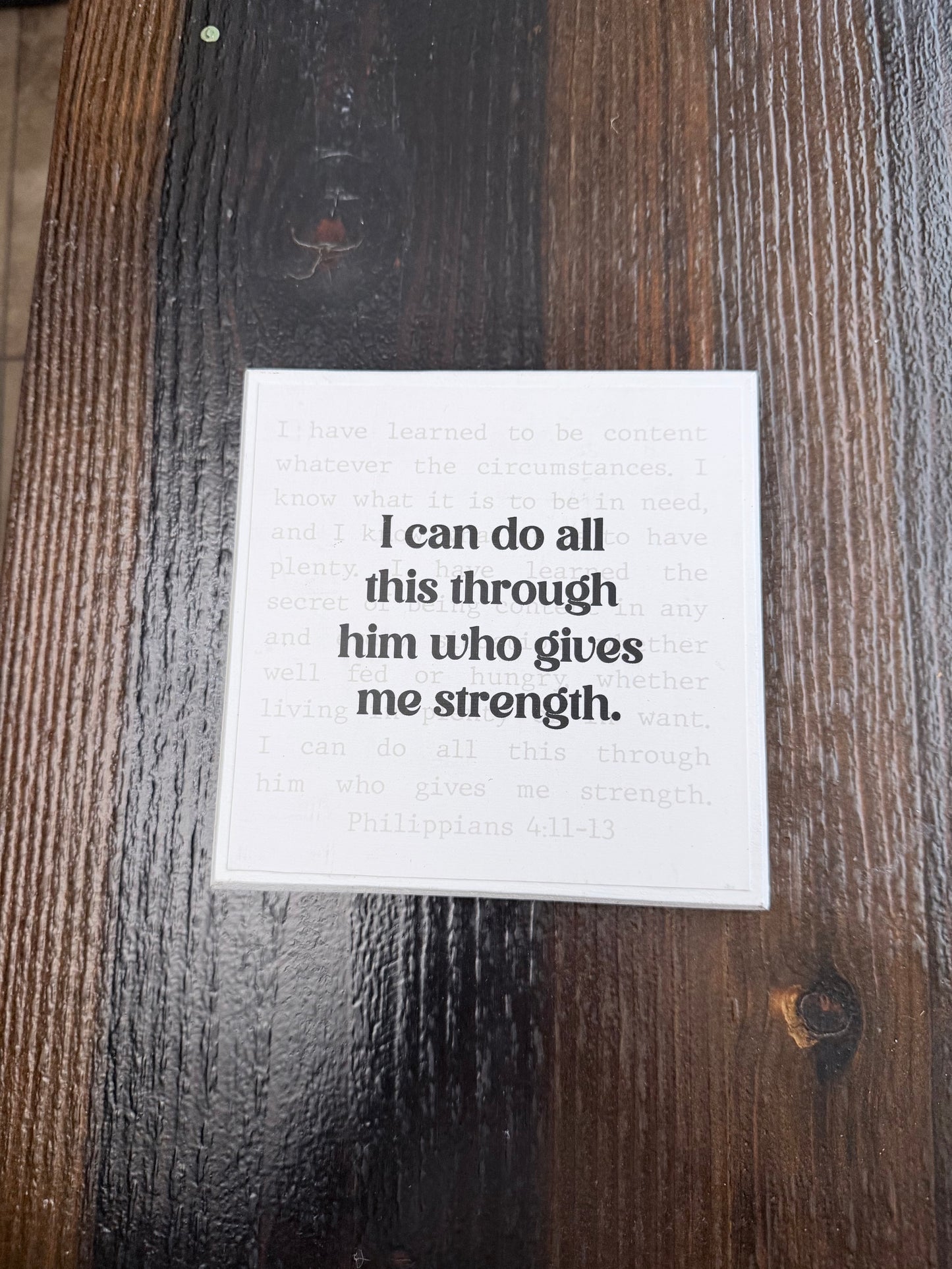Mini square wood sign- Creations by Beth