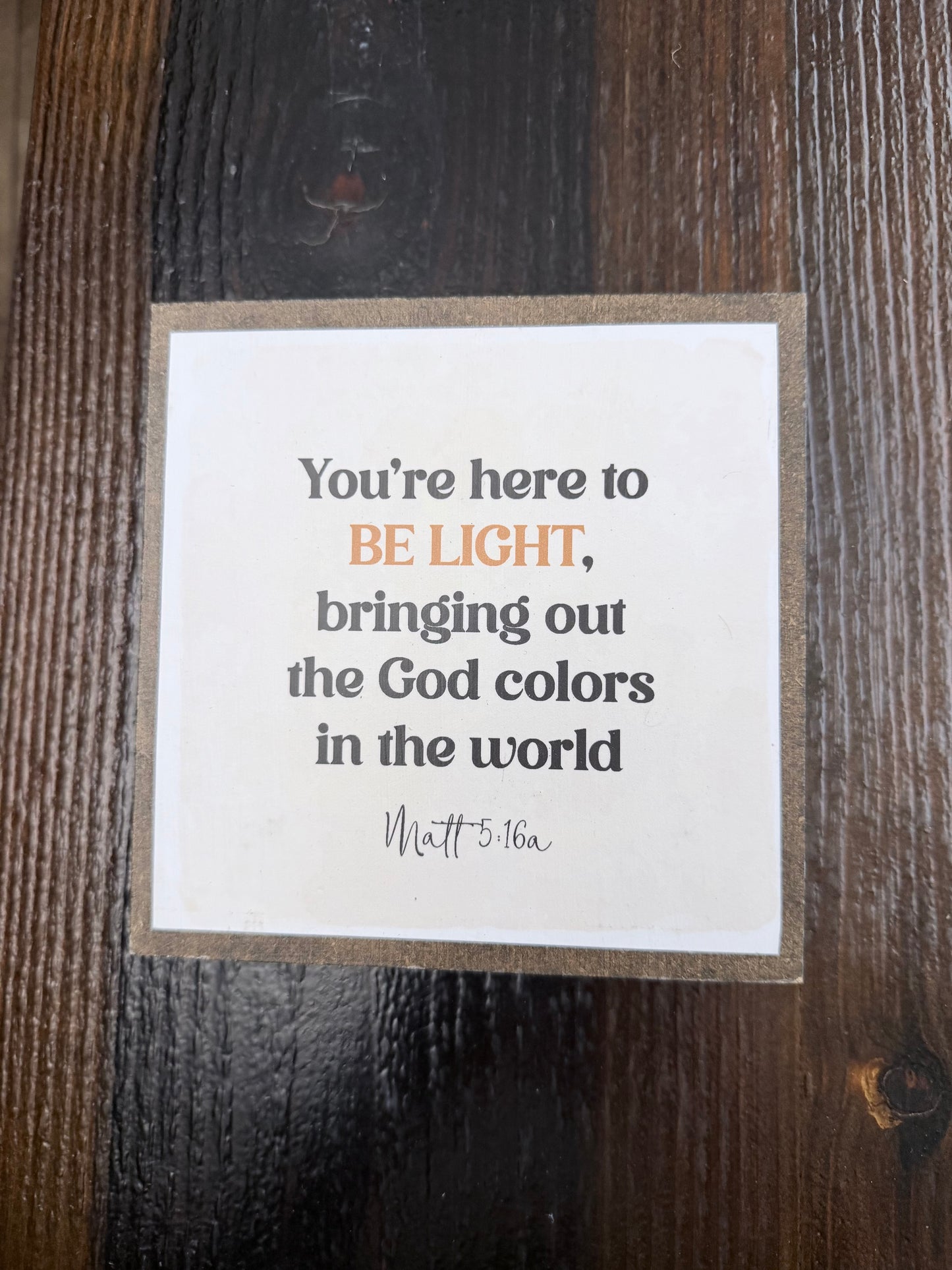 Mini square wood sign- Creations by Beth