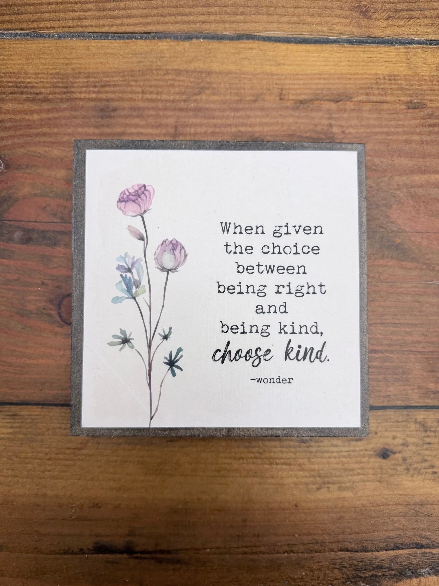 Mini square wood sign- Creations by Beth