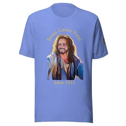 HFB Jesus Loves You T-Shirt light blue