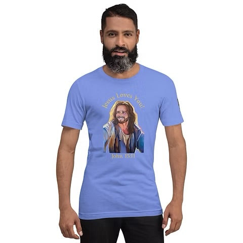 HFB Jesus Loves You T-Shirt light blue