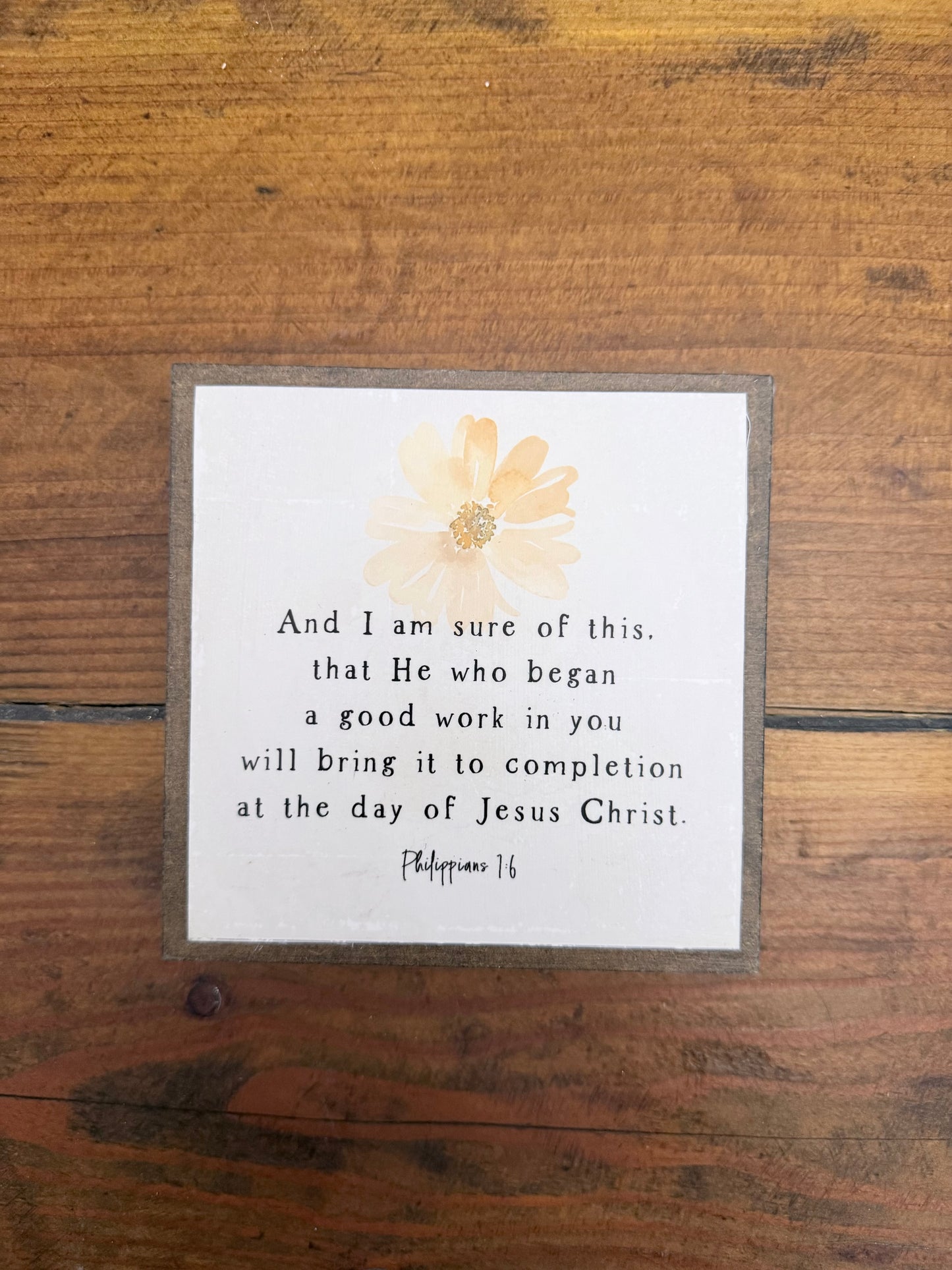 Mini square wood sign- Creations by Beth