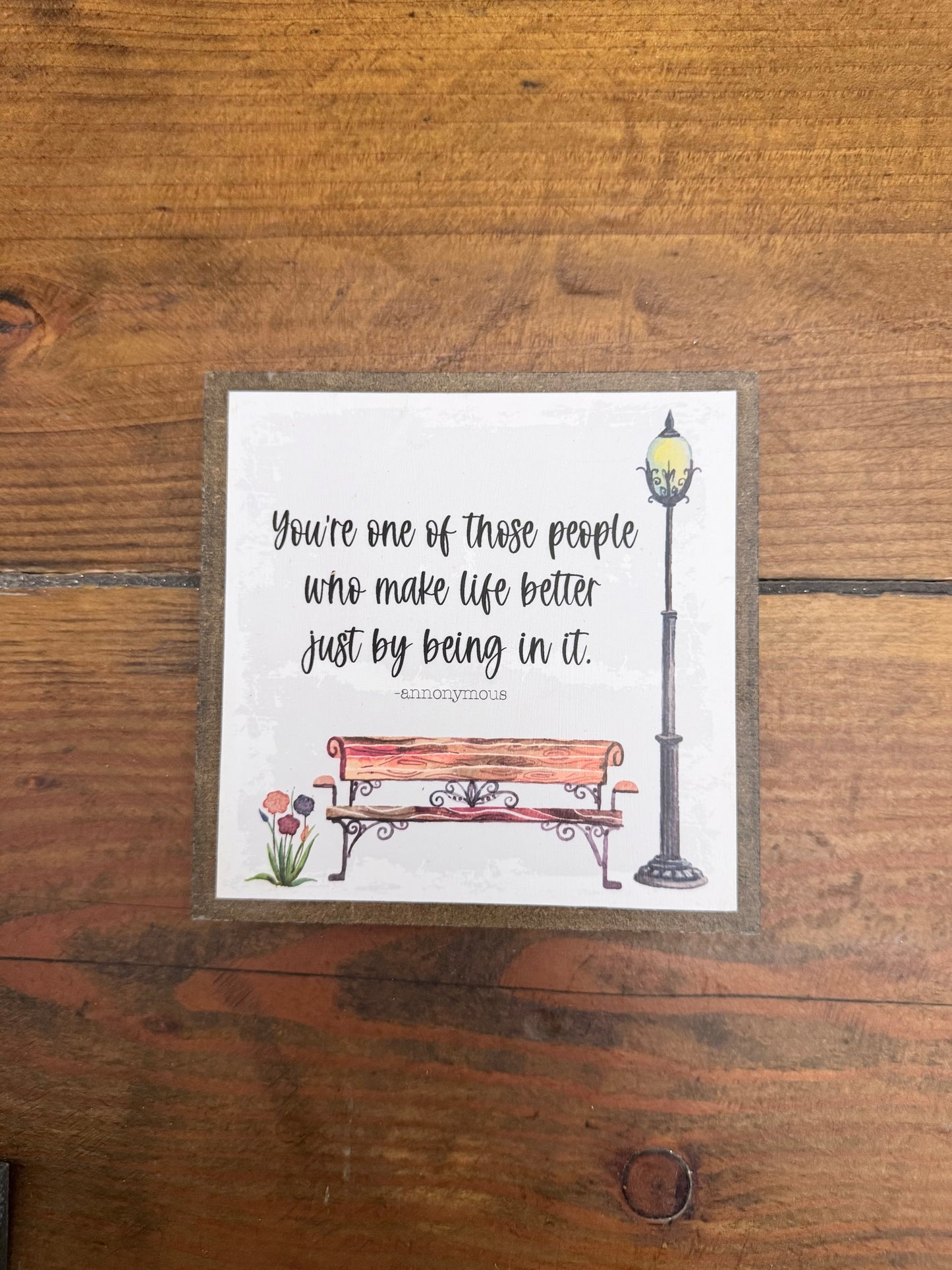 Mini square wood sign- Creations by Beth