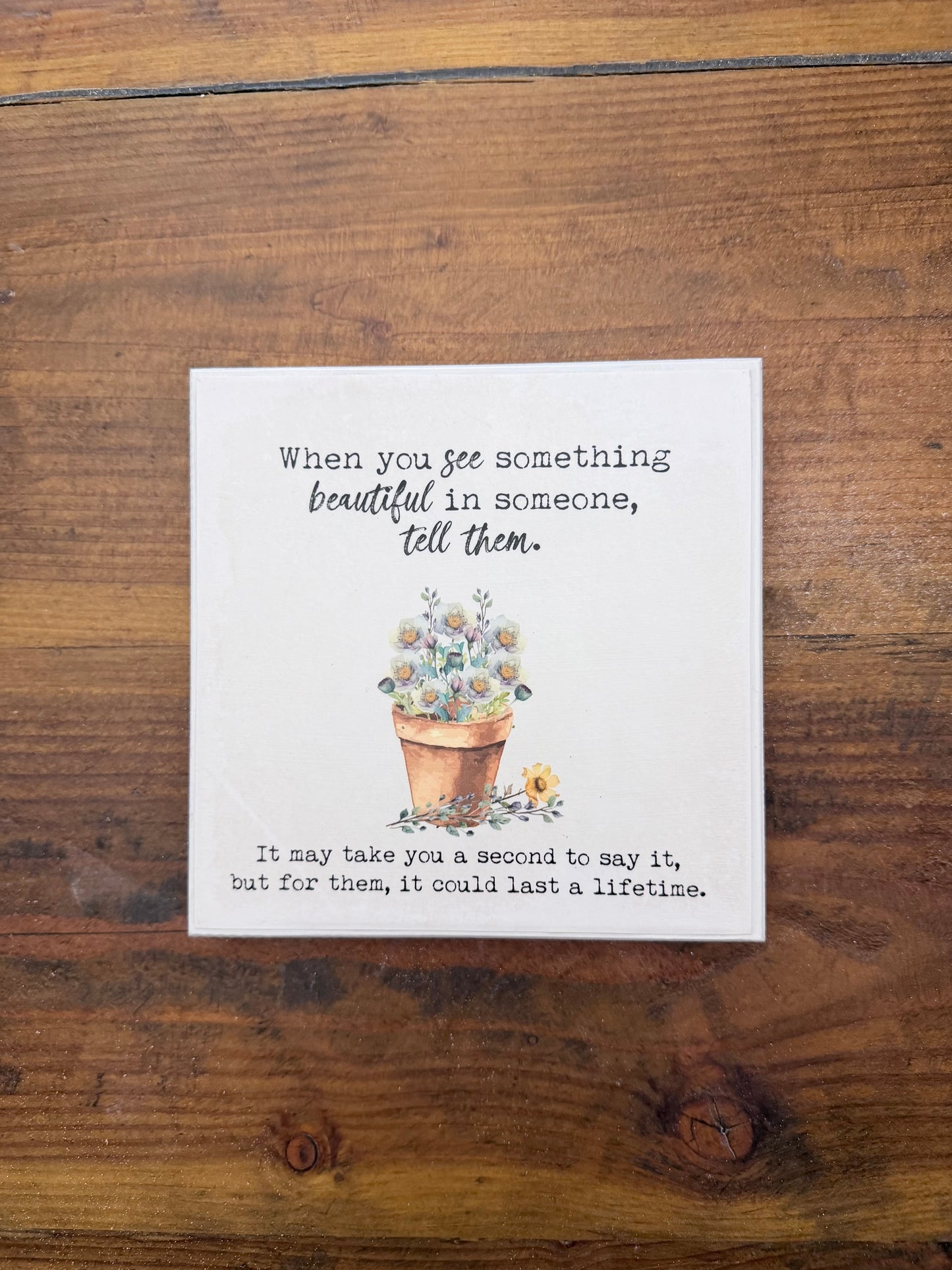 Small square sign- Creations by Beth
