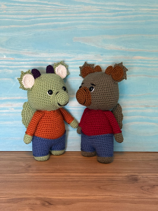 Dragon Buddy Plushies STV - Cuddly Cacti Creations
