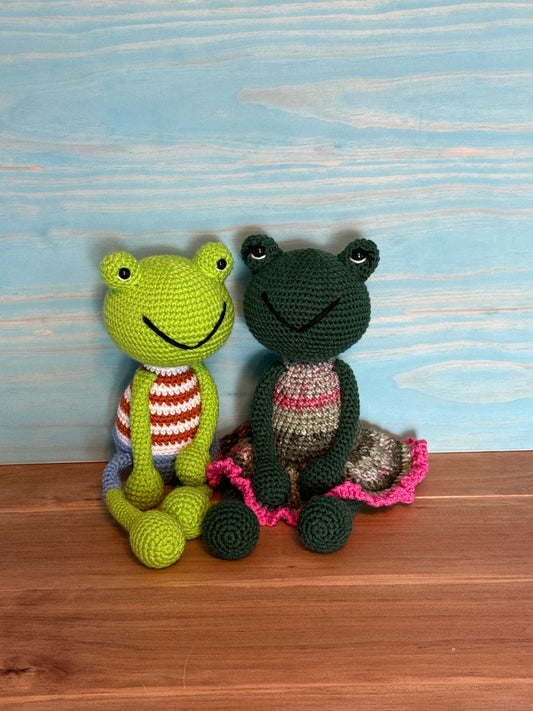 Dangly Frog Plushies CHD - Cuddly Cacti Creations