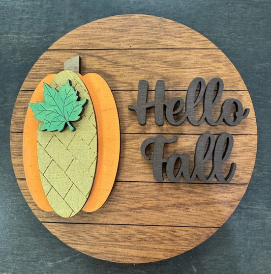 Magnetic Insert - Hello Fall 3D Pumpkin - STV