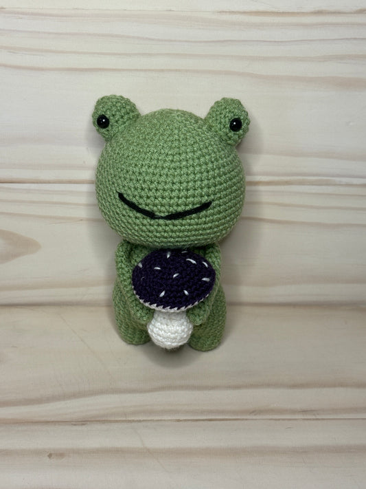 Frog w/Mushroom Plushie STV - Cuddly Cacti Creations