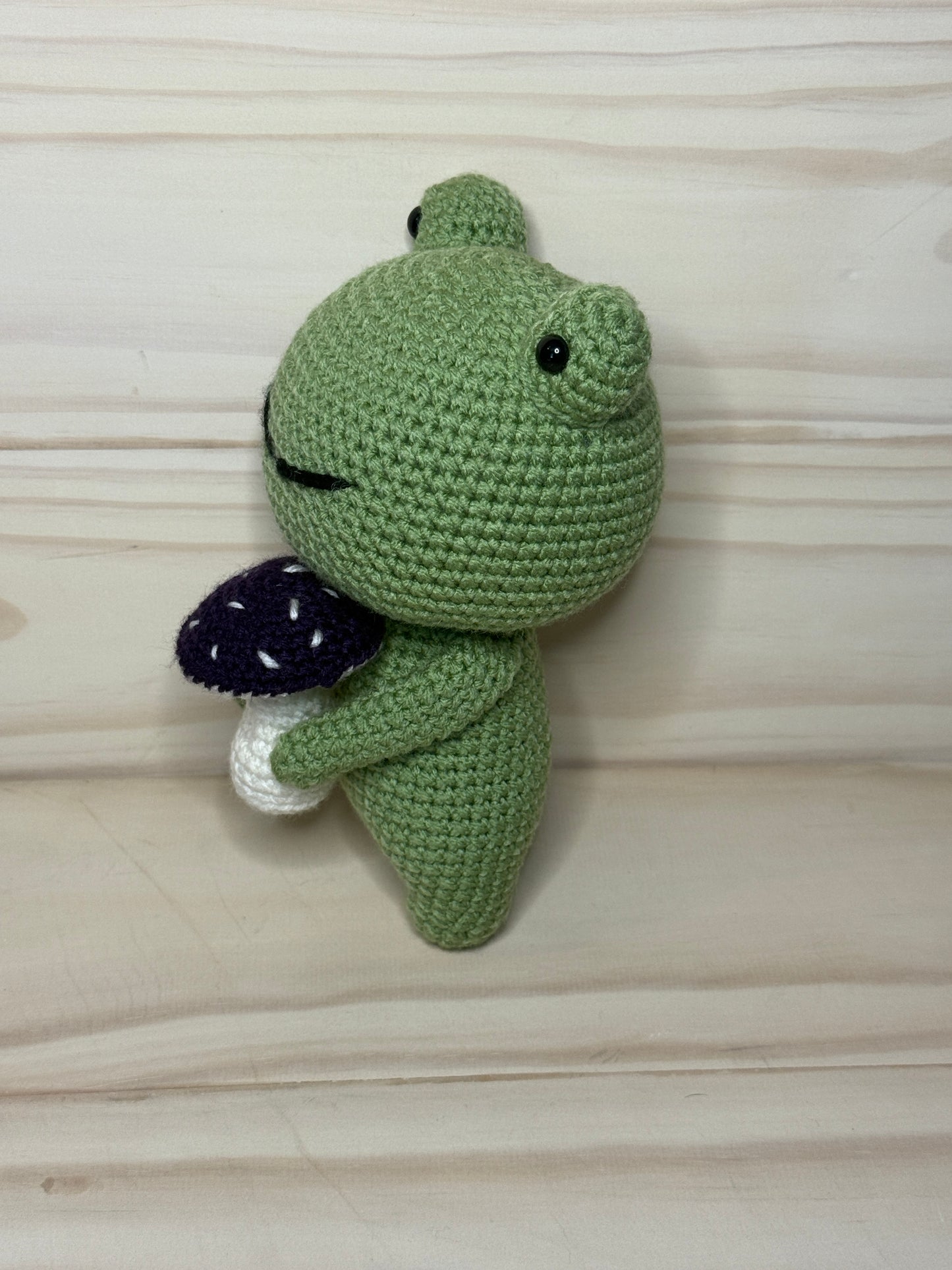 Frog w/Mushroom Plushie STV - Cuddly Cacti Creations