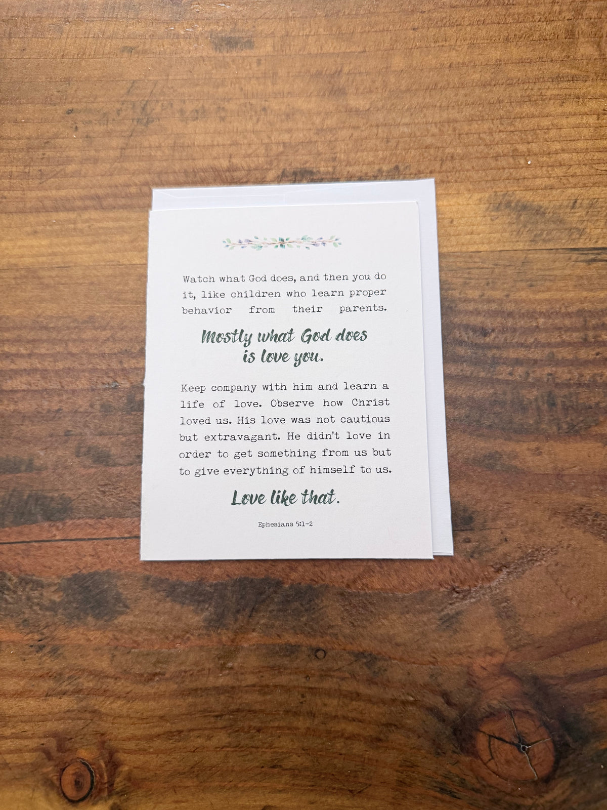Note Card- Blank Inside- Creations by Beth