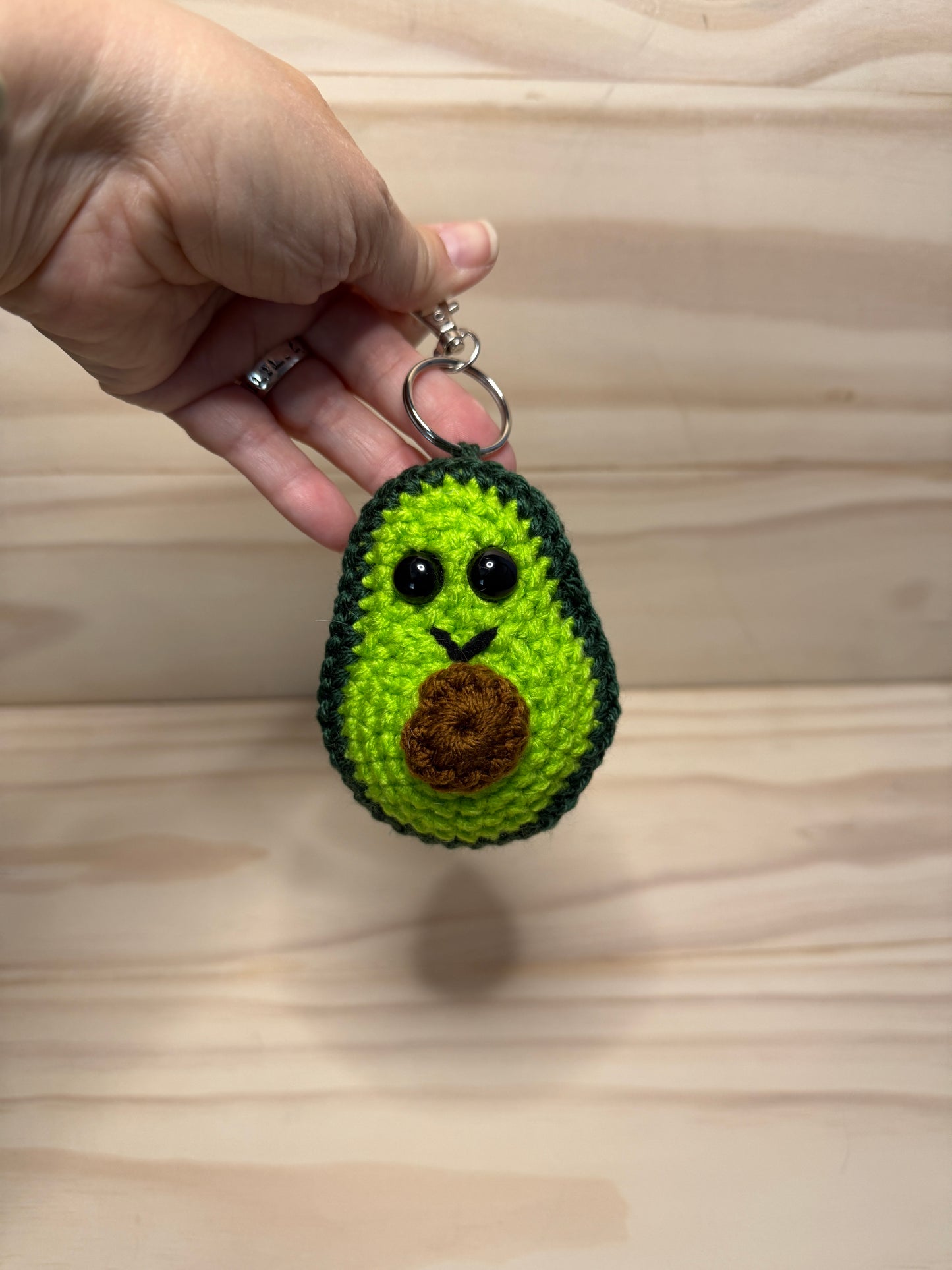 Avocado Keychain/Zipper Pull STV - Cuddly Cacti Creations