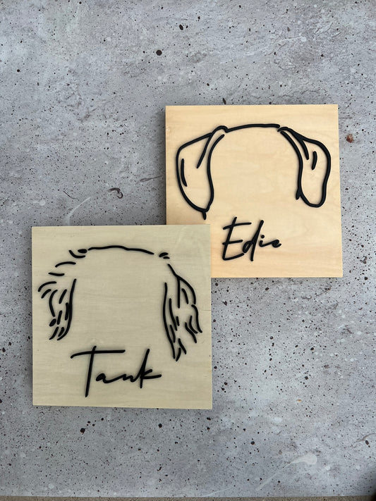 8" Dog Ear Sign