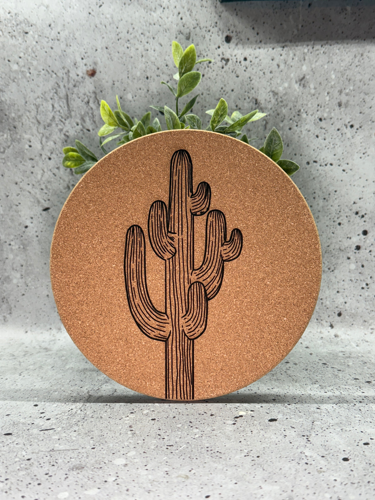 Engraved Cork Trivet 8"