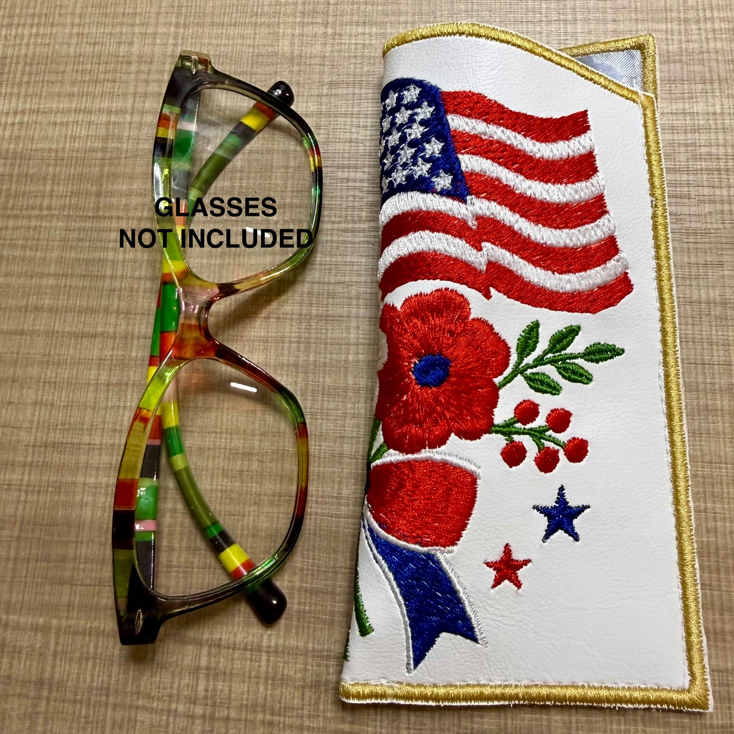 Custom Embroidered Eye Glasses Case -Bloom-N-Believe Boutique