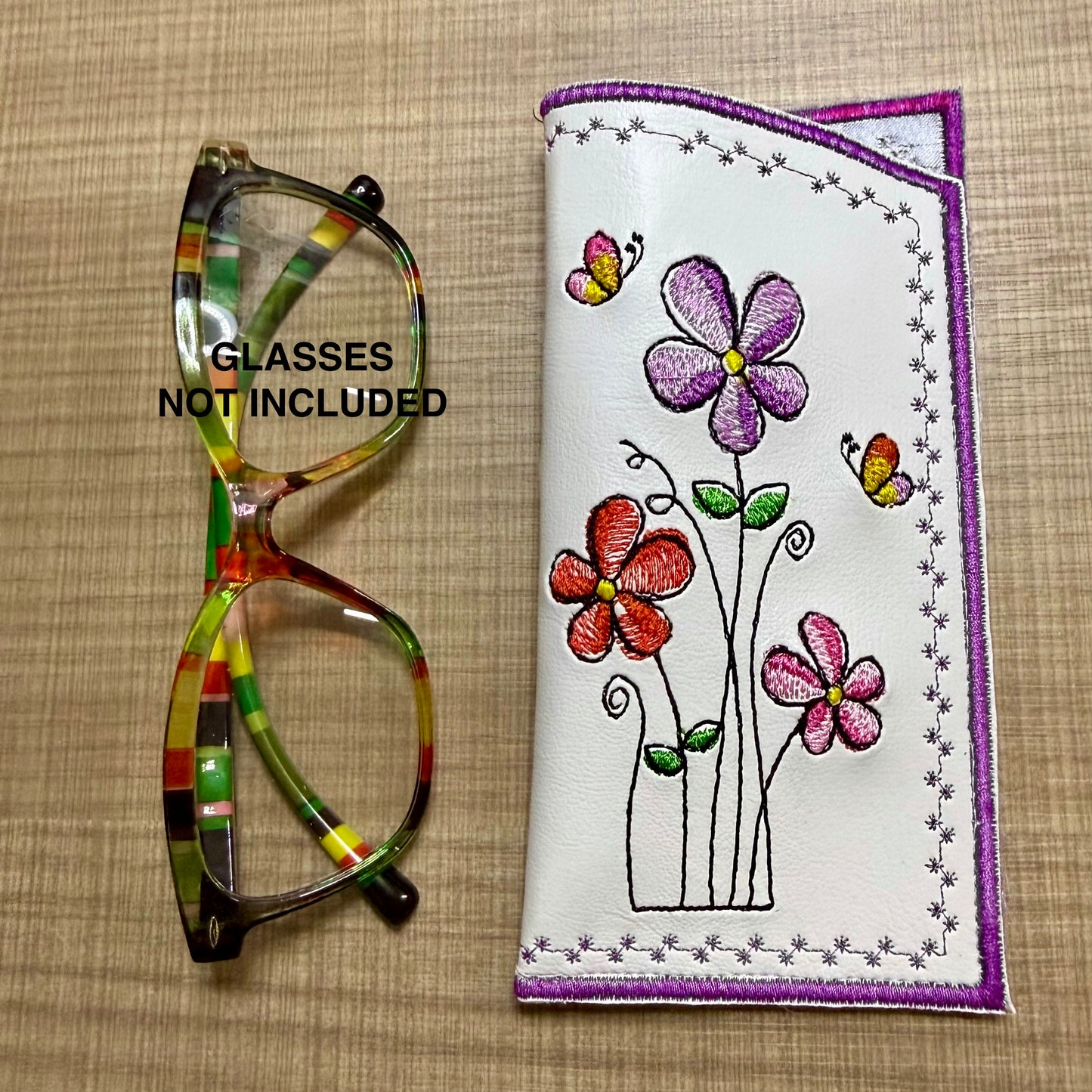 Custom Embroidered Eye Glasses Case -Bloom-N-Believe Boutique