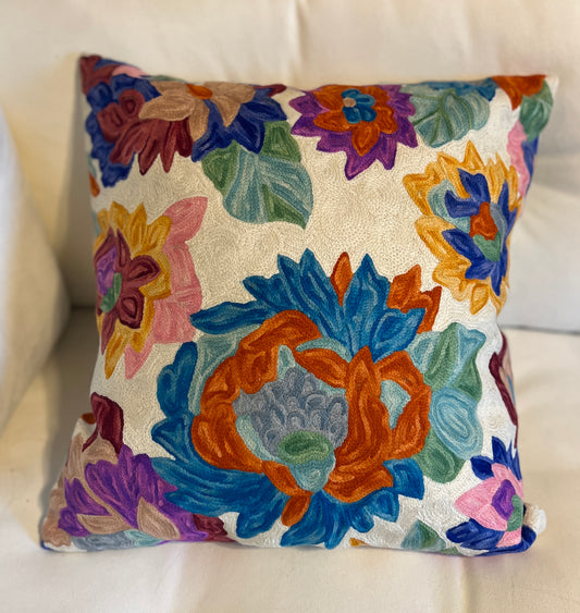 Floral Embroidered Pillow Cover - Ruby’s Fashion Closet