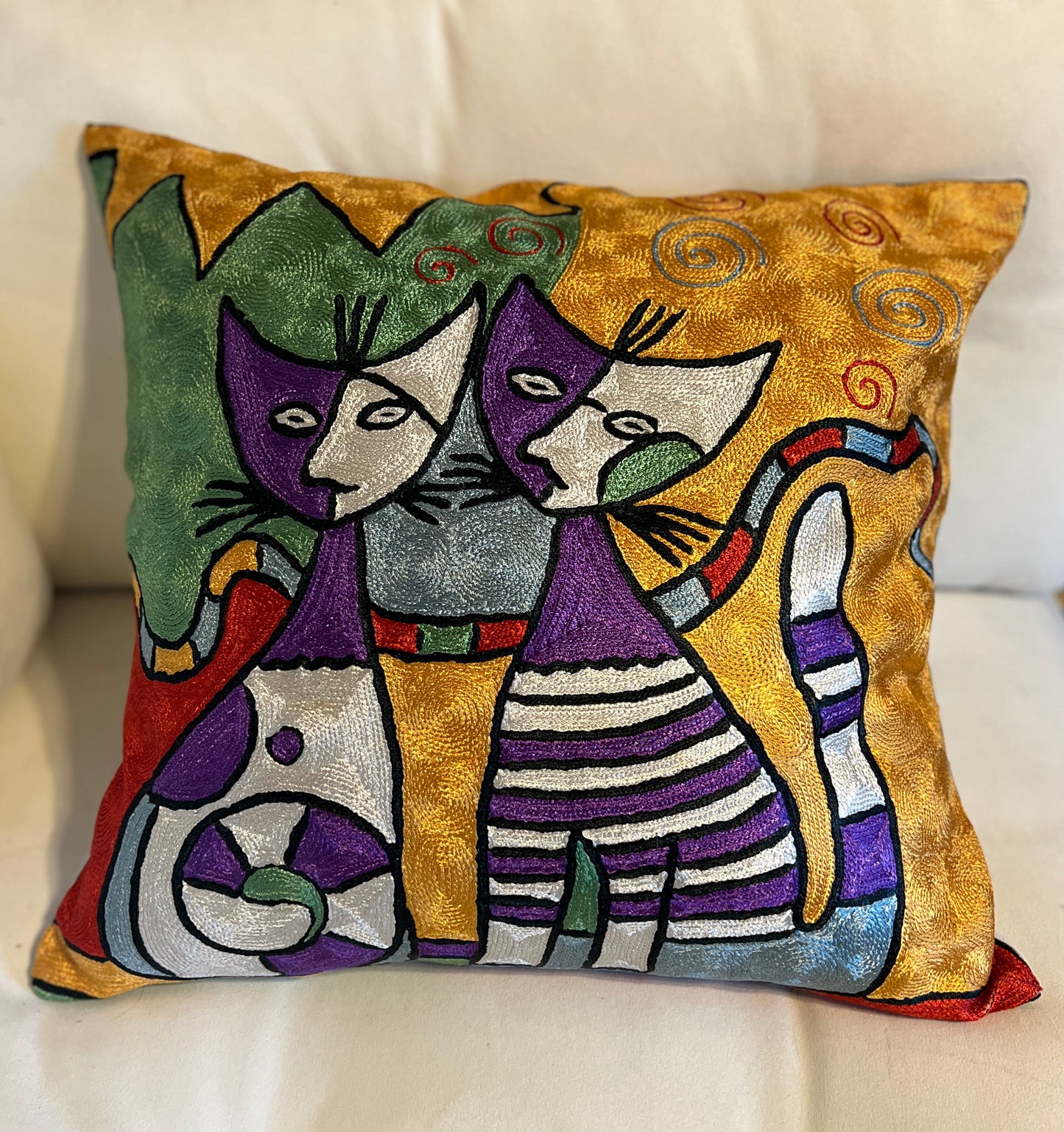 Purple Cats Pillow Cover - Ruby’s Fashion Closet