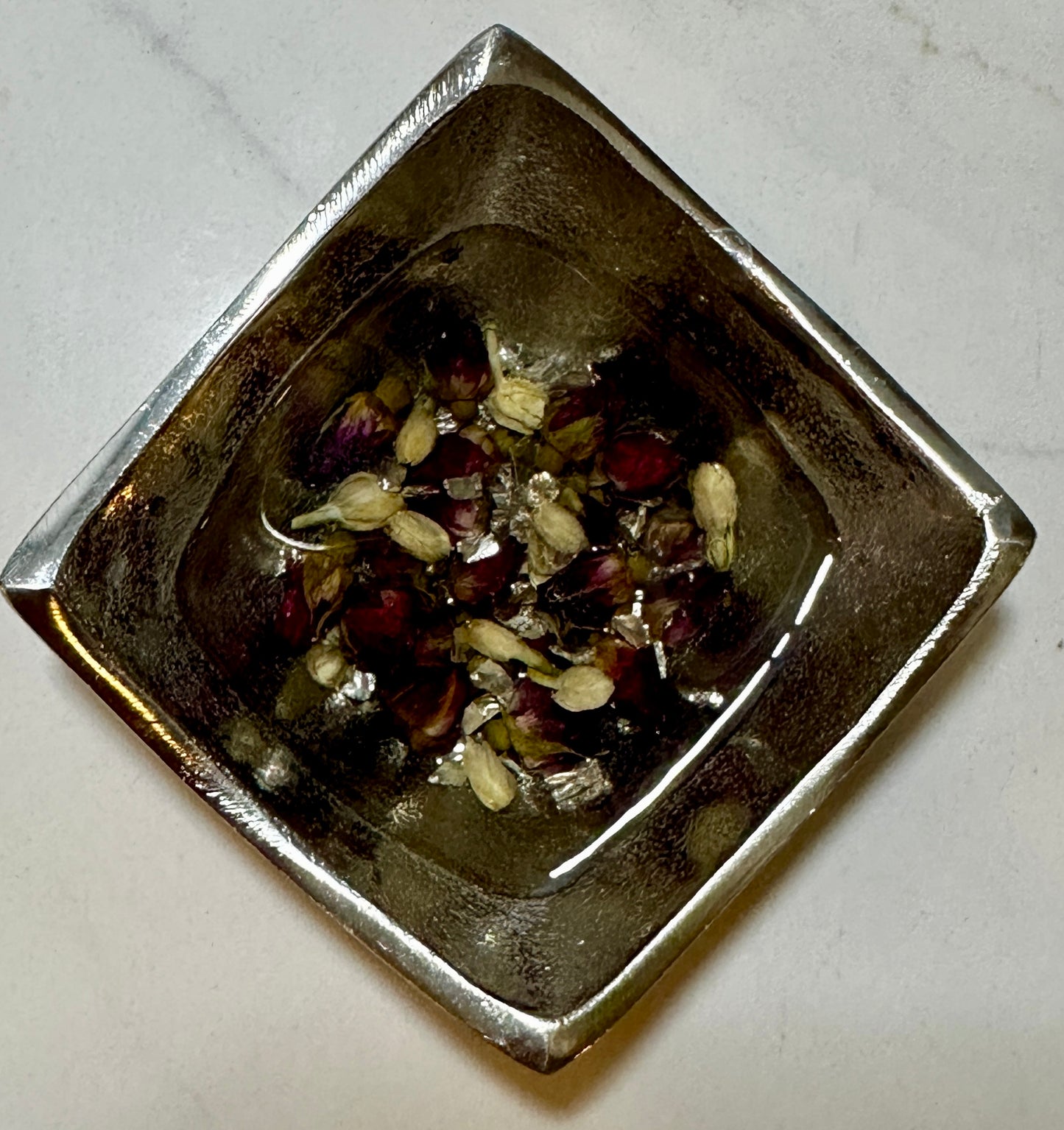 Roses Silver Jewelry Dish