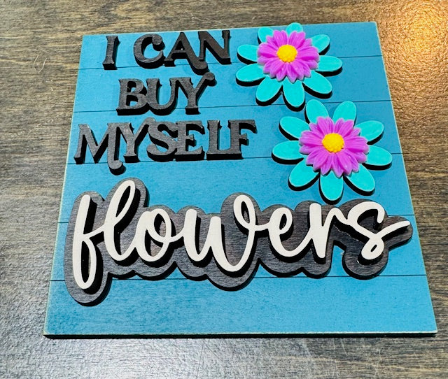 Interchangeable Leaning Frame Insert 4.25" (Floral) - STV