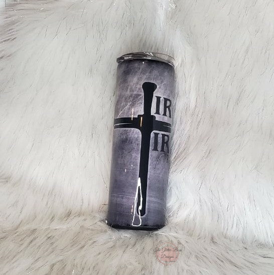 Iron Sharpens Iron  - 20 oz Skinny - Glitter Boss