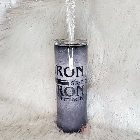 Iron Sharpens Iron  - 20 oz Skinny - Glitter Boss