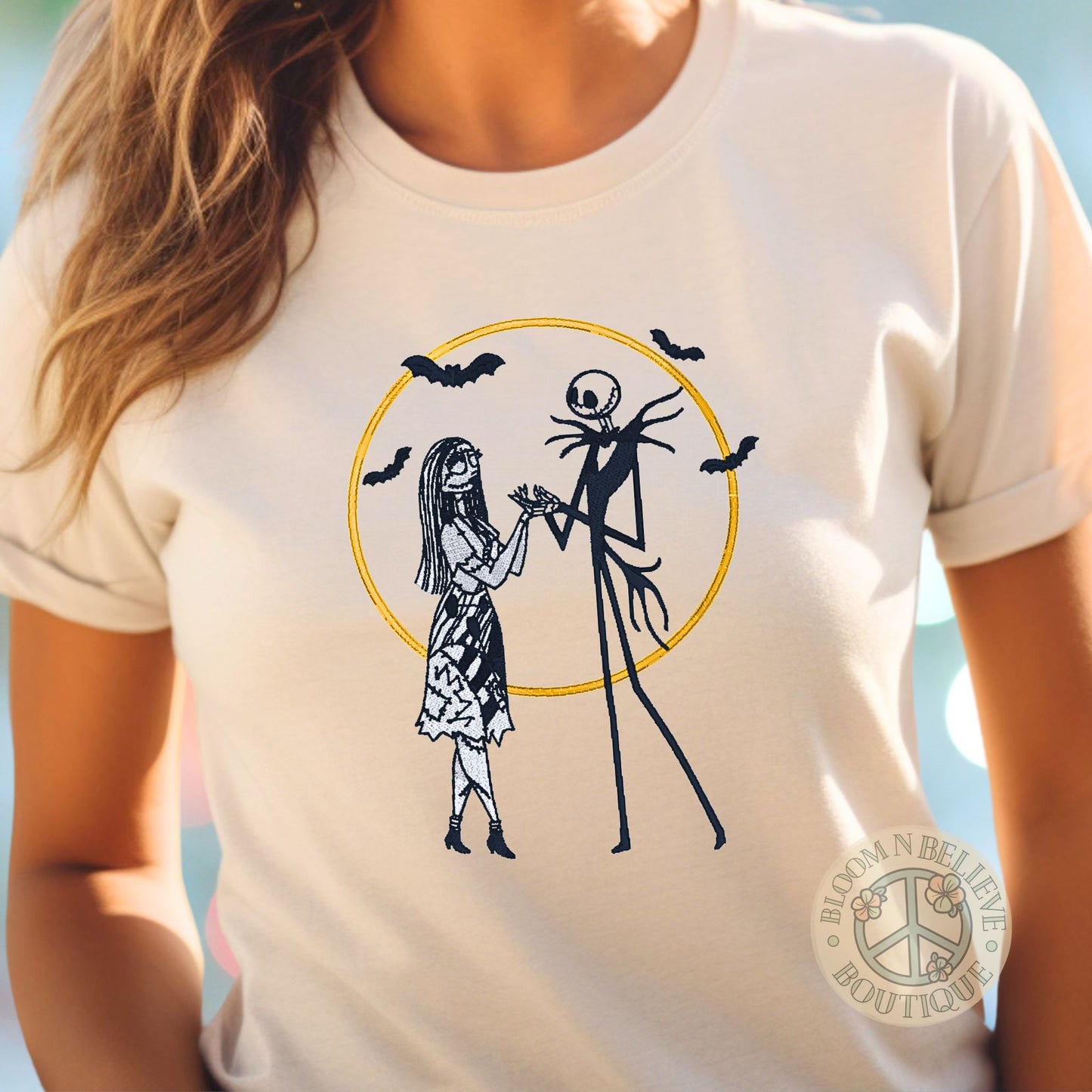"Jack & Sally Love" Embroidered Unisex Shirt - Bloom-N-Believe Boutique