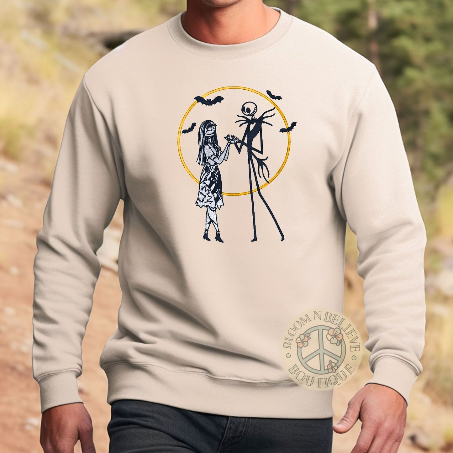 "Jack & Sally Love" Embroidered Unisex Shirt - Bloom-N-Believe Boutique
