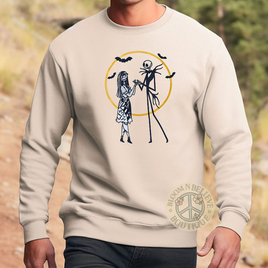 "Jack & Sally Love" Embroidered Unisex Shirt - Bloom-N-Believe Boutique
