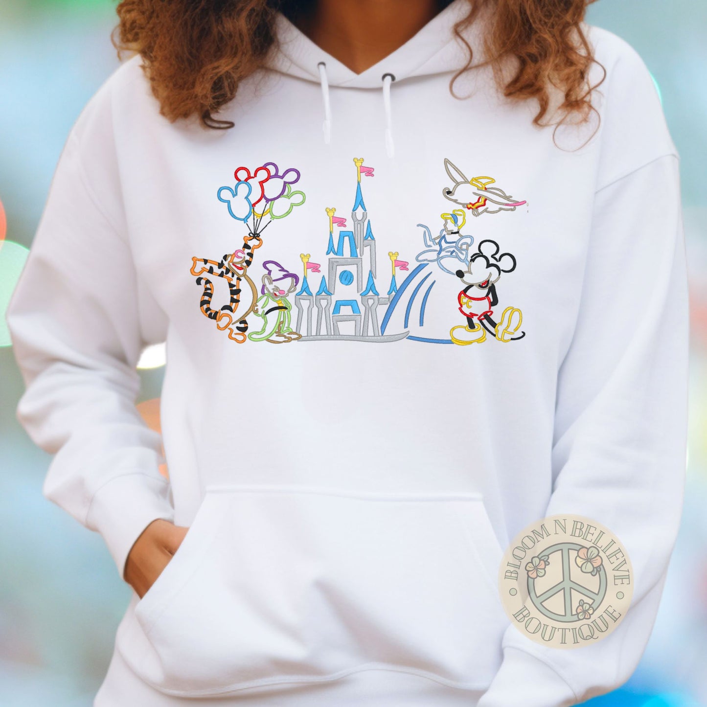 "Magical Castle" Embroidered Unisex Hoodie - Bloom-N-Believe Boutique